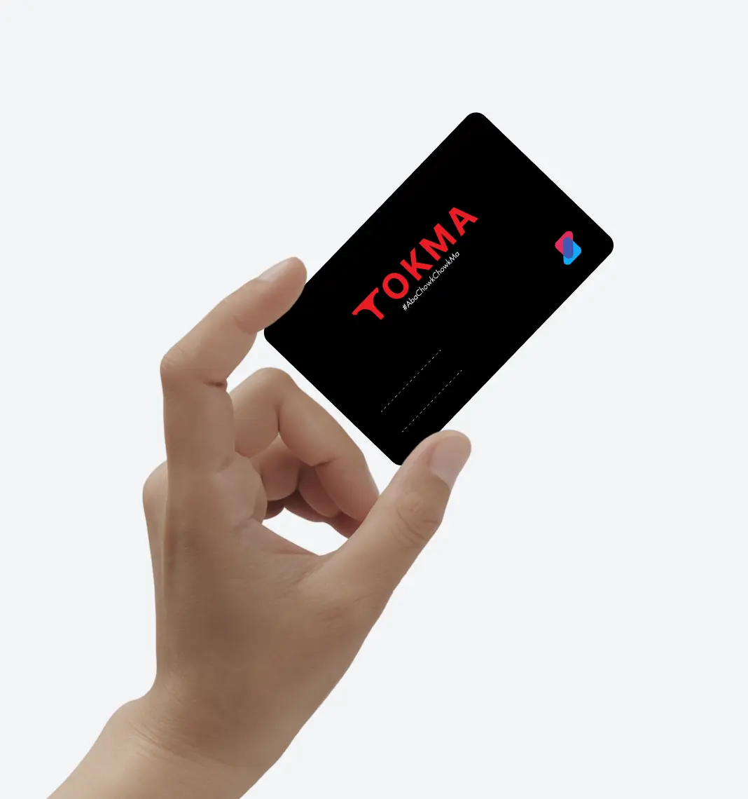 Person holding zCard